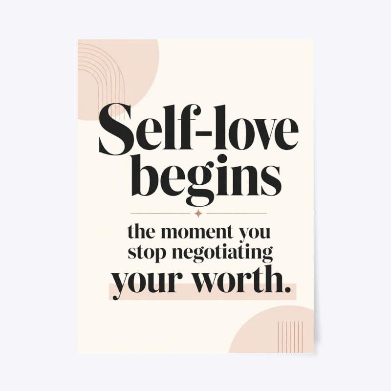 Self-Love Worth Wall Art
