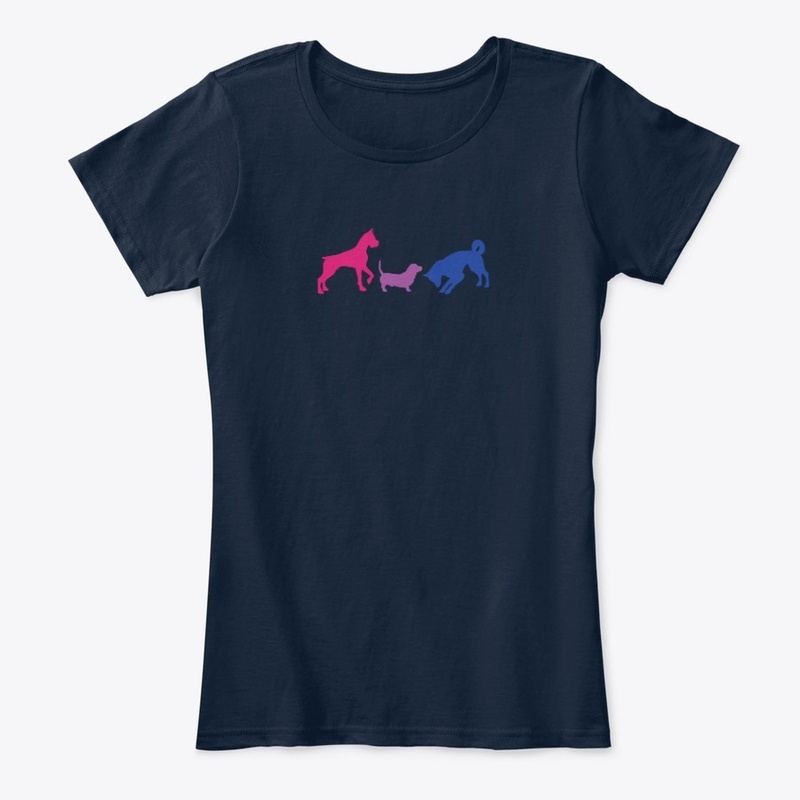 Bi Pride Dogs Playing Together
