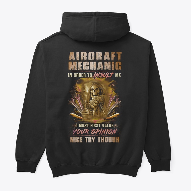 Tough Aircraft Mechanic Hoodie