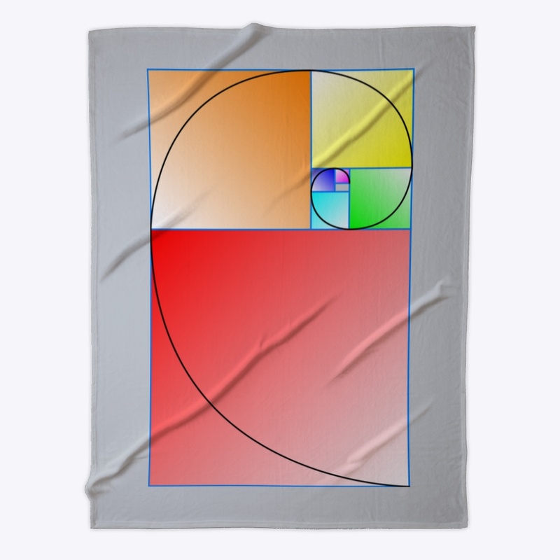 Golden Spiral Fleece Blanket