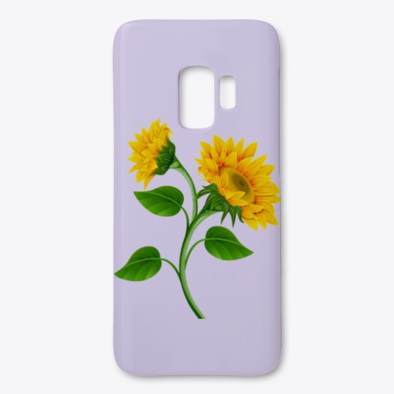 Sunflower with leaves
