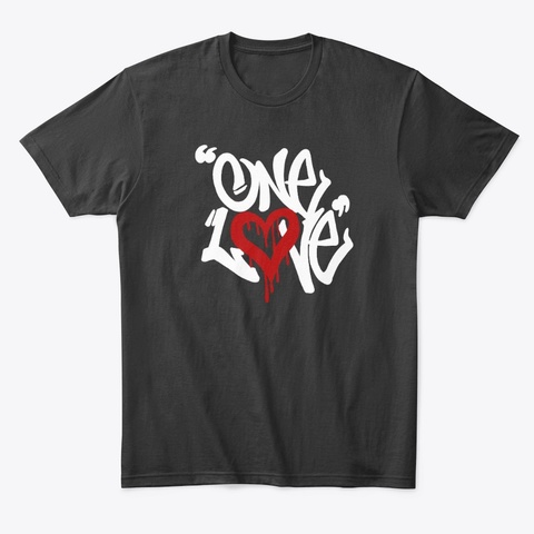 One Love   Philippians 2:2 Black T-Shirt Front