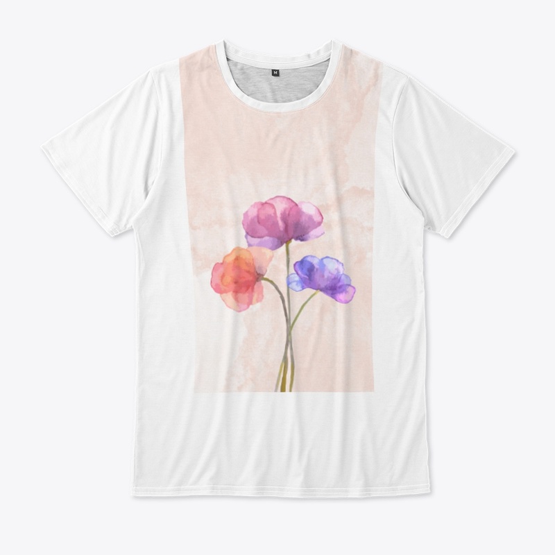 Aesthetic Warm Poppy Flower T-shirt