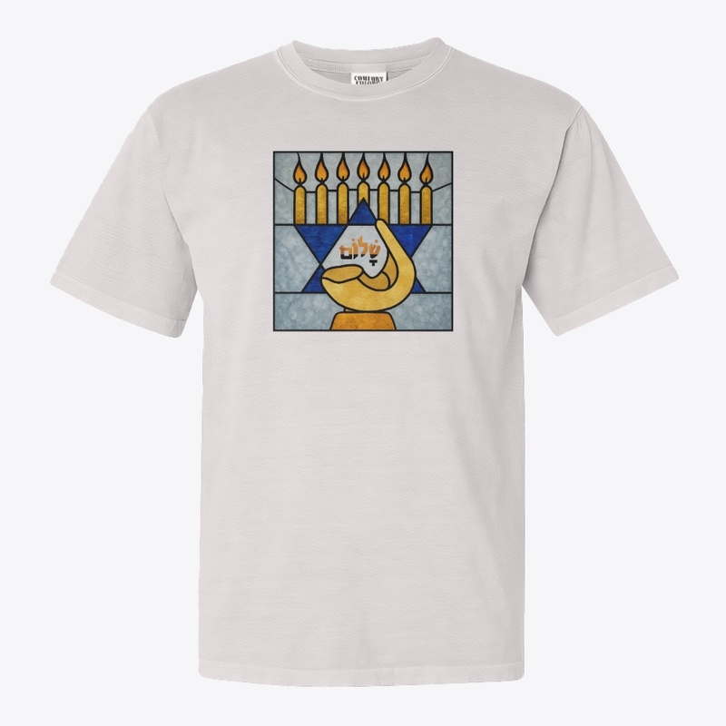Menorah Mosaic T-Shirt - Star of David