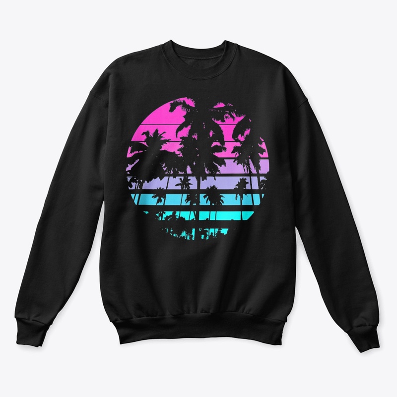 80s 90s Beach Style palm trees