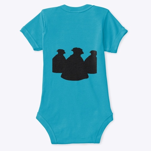 Baa Baa Black Sheep Kid's Clothing Turquoise T-Shirt Back