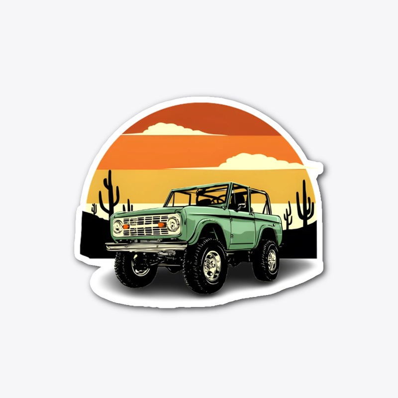 Adventure Car and Scenery Print