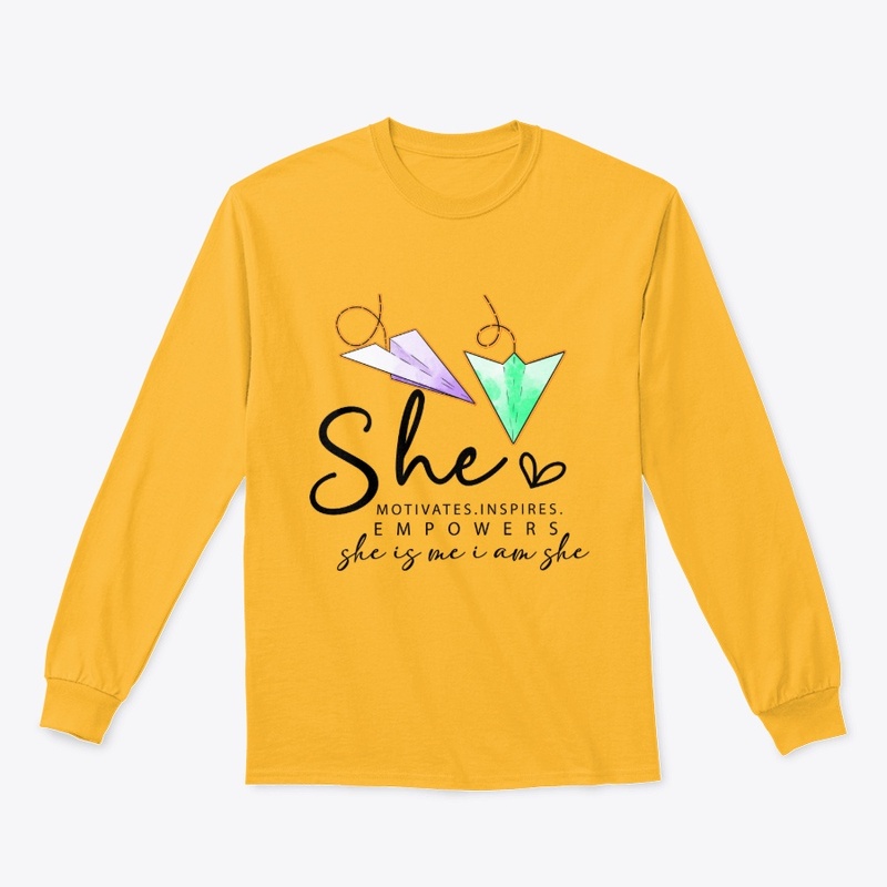  Empowered She Origami Quote Tee