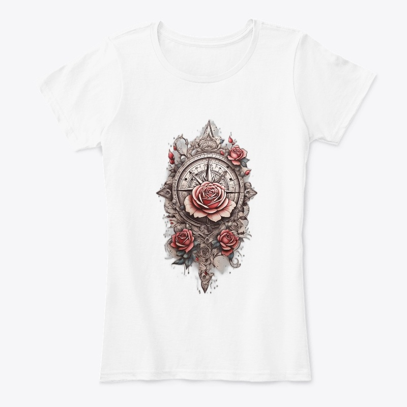 Our Tattoo-Style Rose Compass 