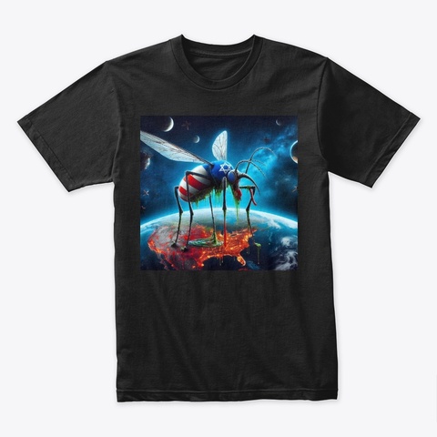 Israel Is A Blood Sucking Parasite Black T-Shirt Front