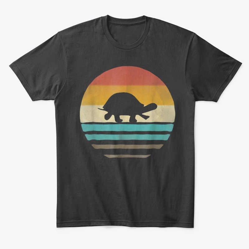 Retro Vintage Turtle Silhouette T Shirt
