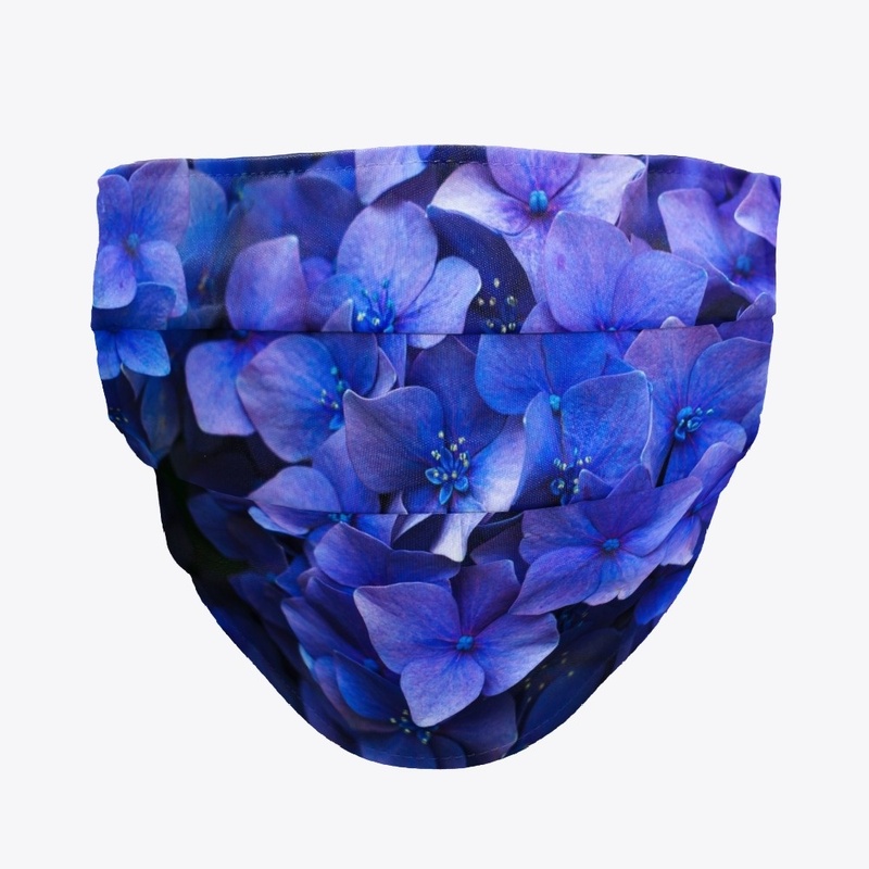 Blue Flower Face Mask