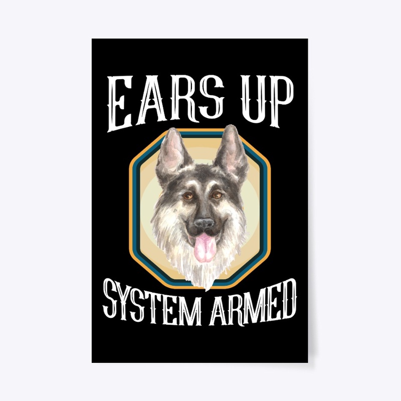 Ears Up System Armed German Shepherd