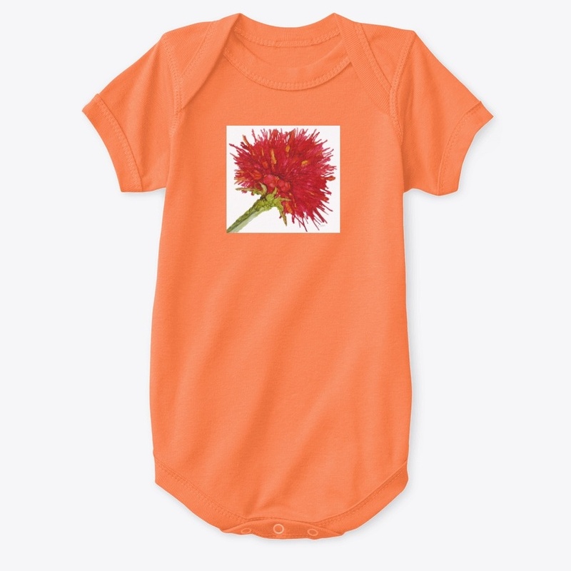 Crimson Red Flower on sweats tanks kids