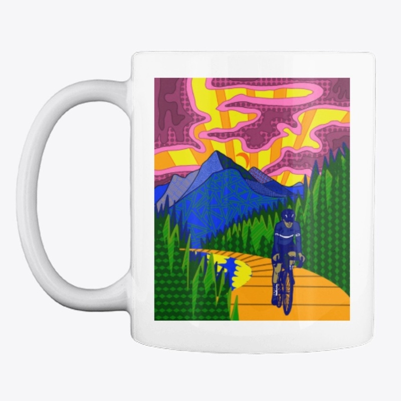 Psychedelic Mountain Bicycle Ride