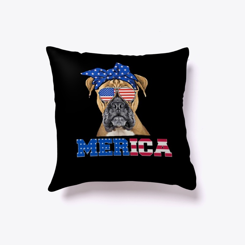 American Flag Boxer T-shirt
