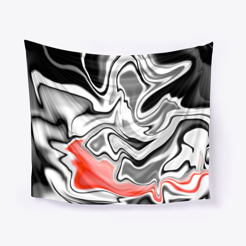 Black White dash of Red