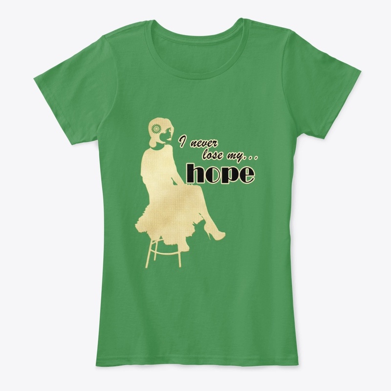 I never lose hope- Woman sitting