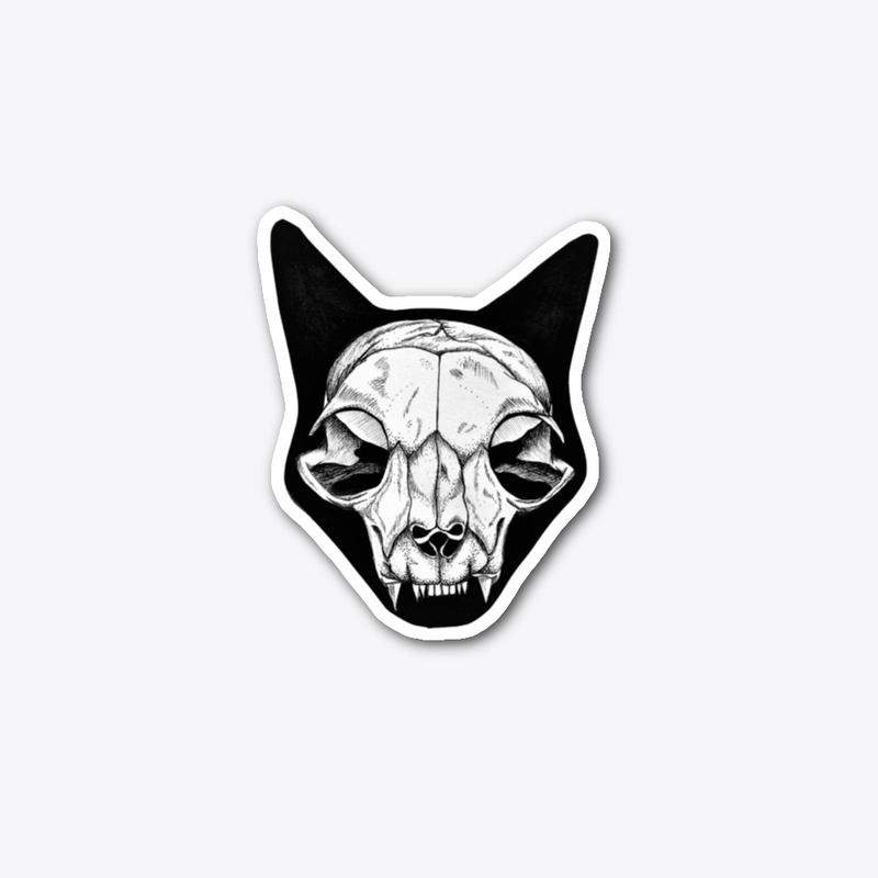 Meow Skull Sticker