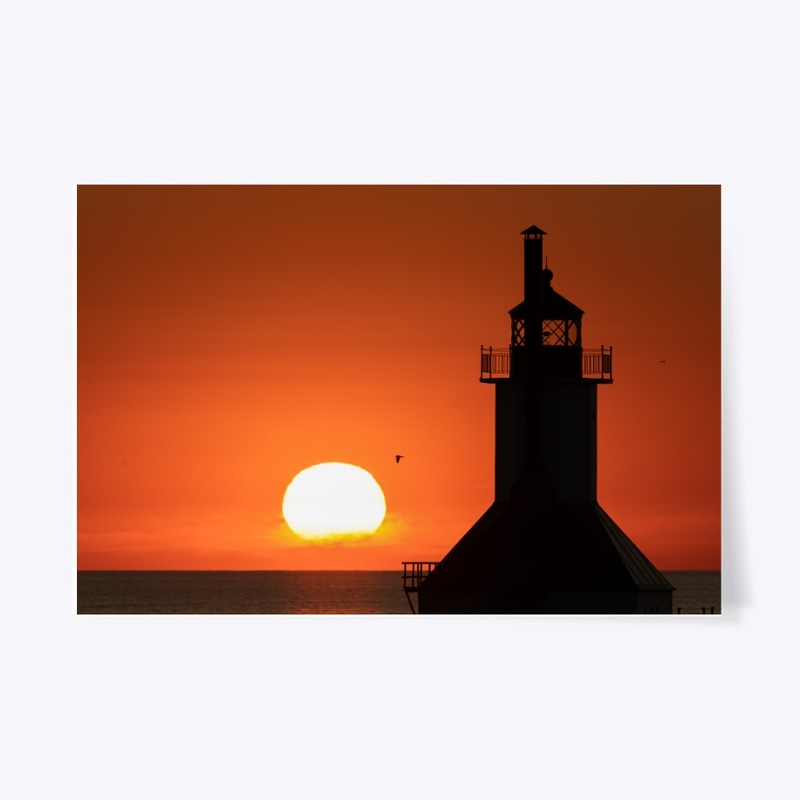 St Joe Michigan Lighthouse Sunset