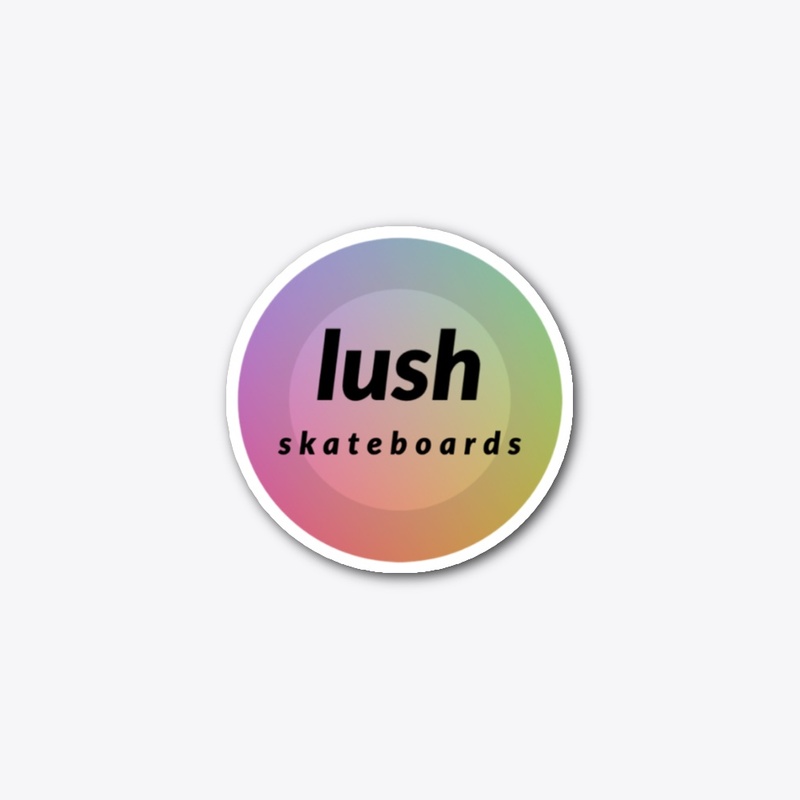 lush skateboards modern logo sticker