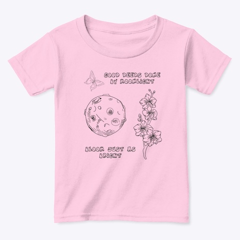 Bloom Bright Toddler Tee Light Pink  Maglietta Front