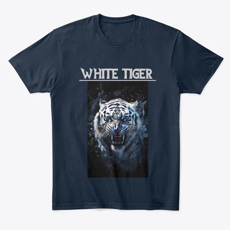 WHITE TIGER ARTWORK T-SHIRT 
