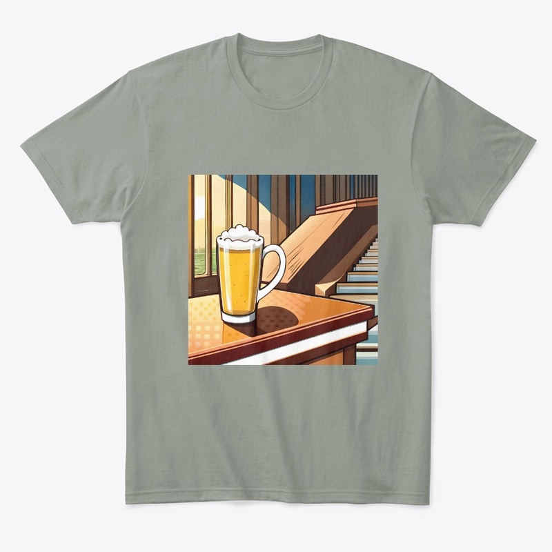 "Chilled beer" animated Uninex t-shirt