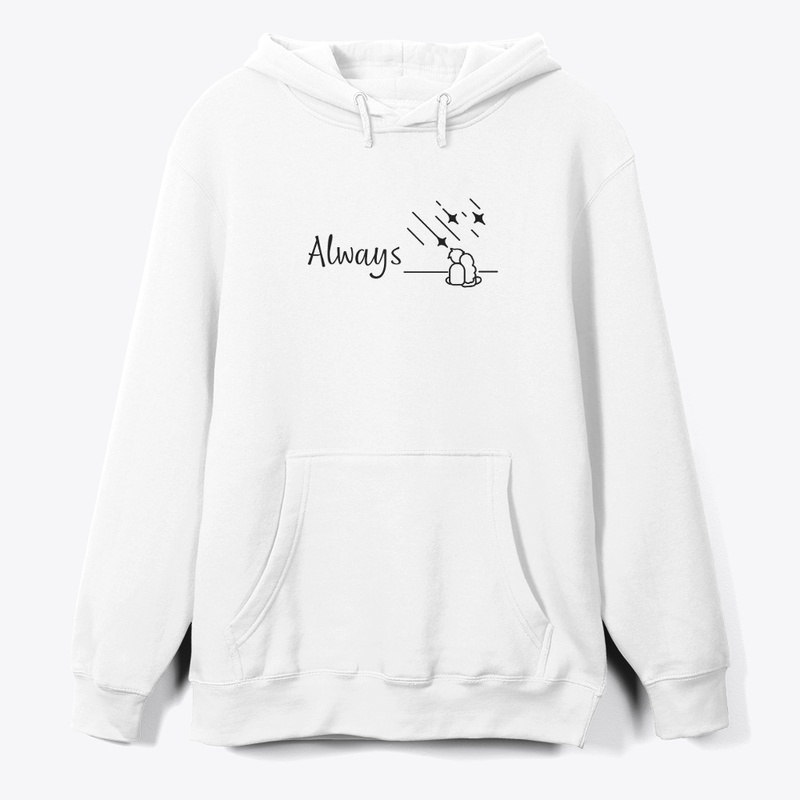 "Always" Cute Couple Graphics WH Hoodie"