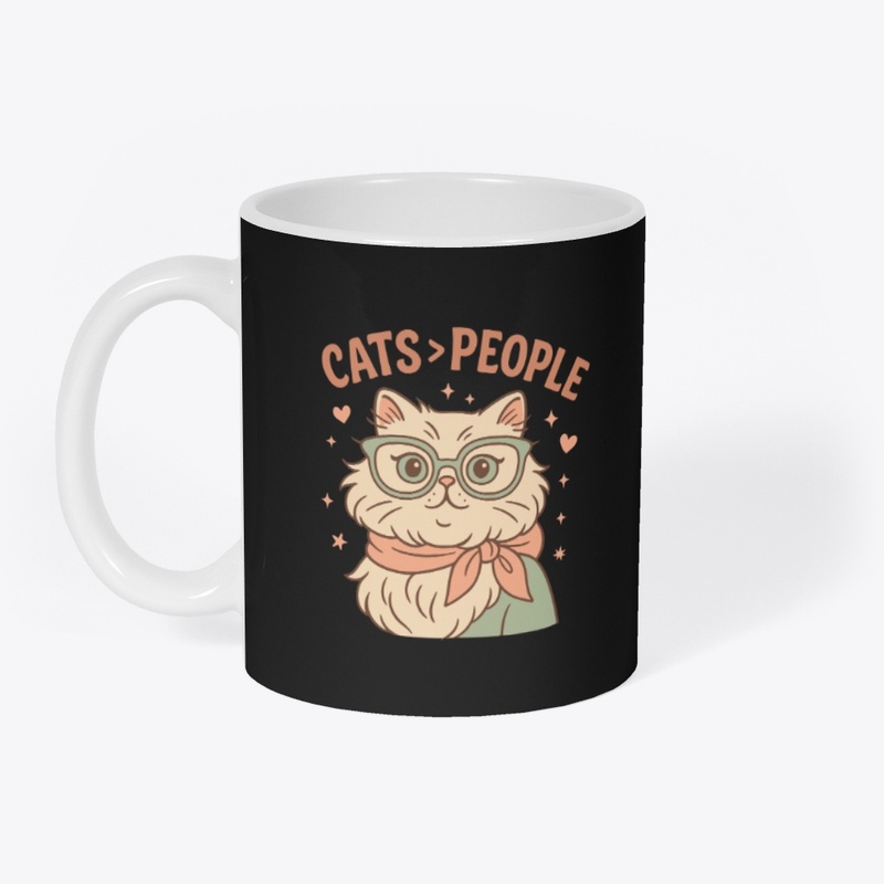 Retro Nerdy Cat – Cats Over People