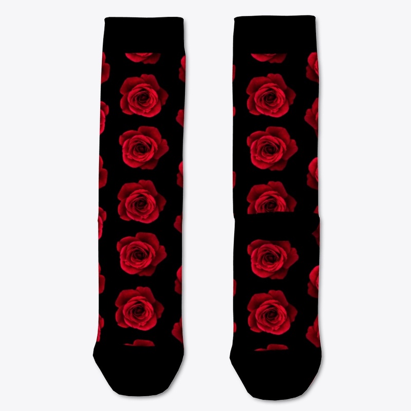 Red Rose on a black background