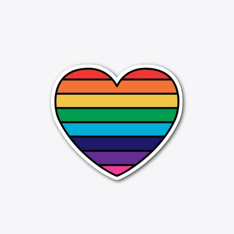 Rainbow Heart Standard Maglietta Front
