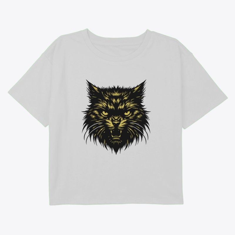 Angry Cat Head Design