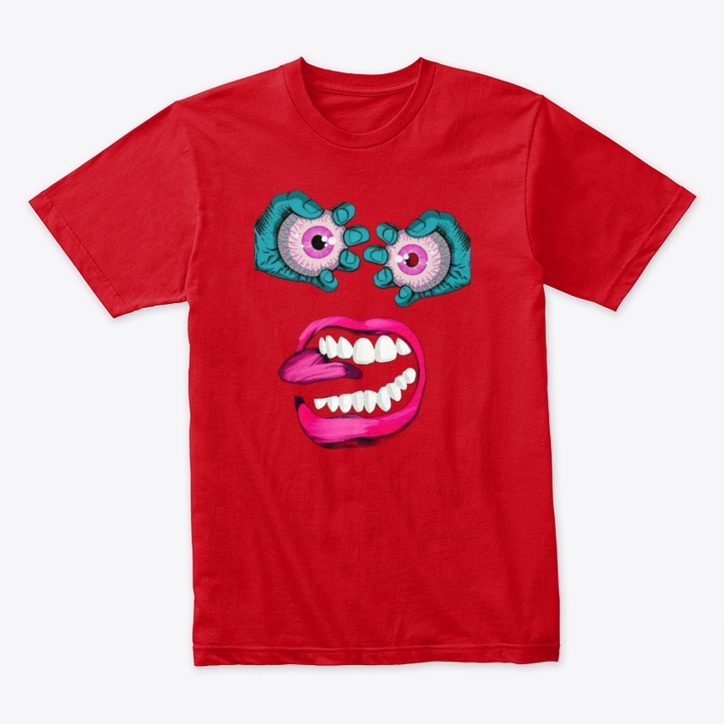 Funky Eyes & Lips Graphic T-Shirt