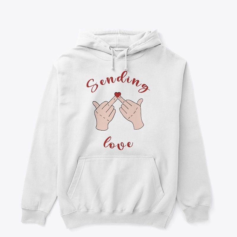Sending love heart middle finger