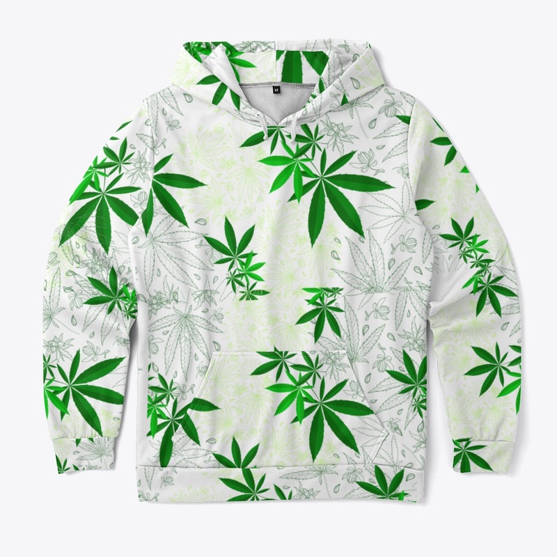 All over leaf hoodie