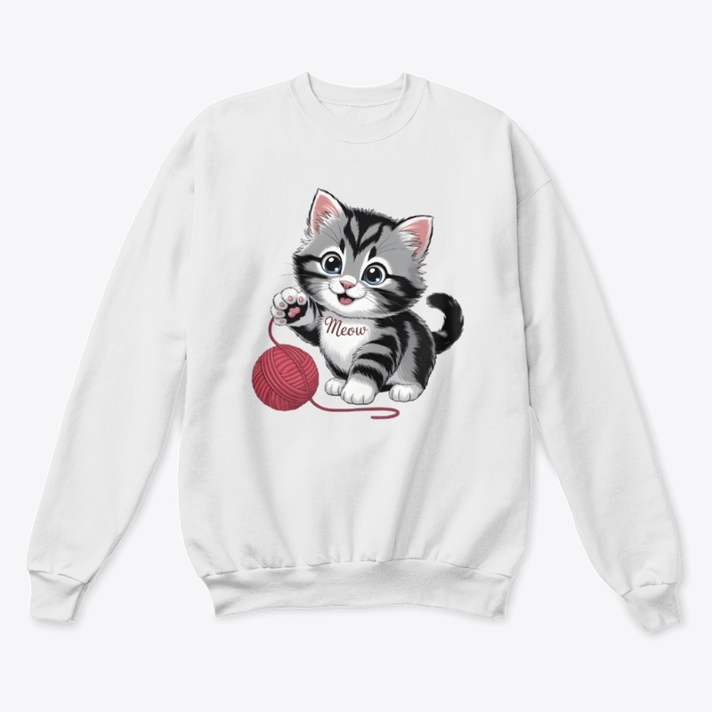 Cat cartoon illustration T-shirt design
