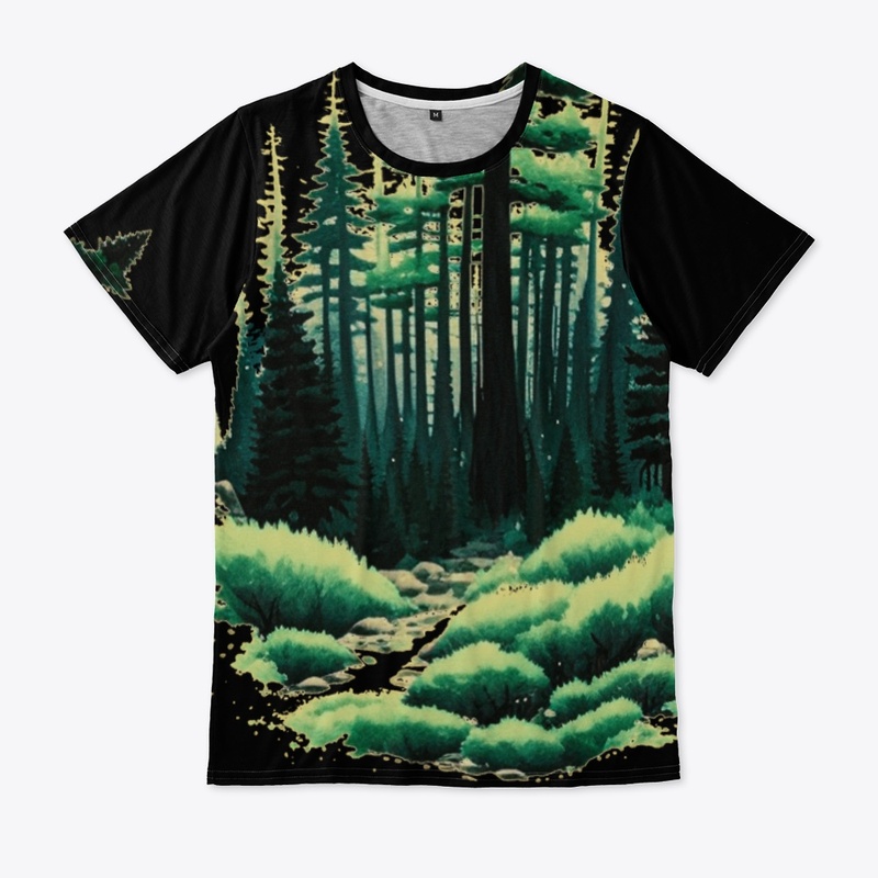 Nature  Forest T Shirt Hand Drawn Shirts