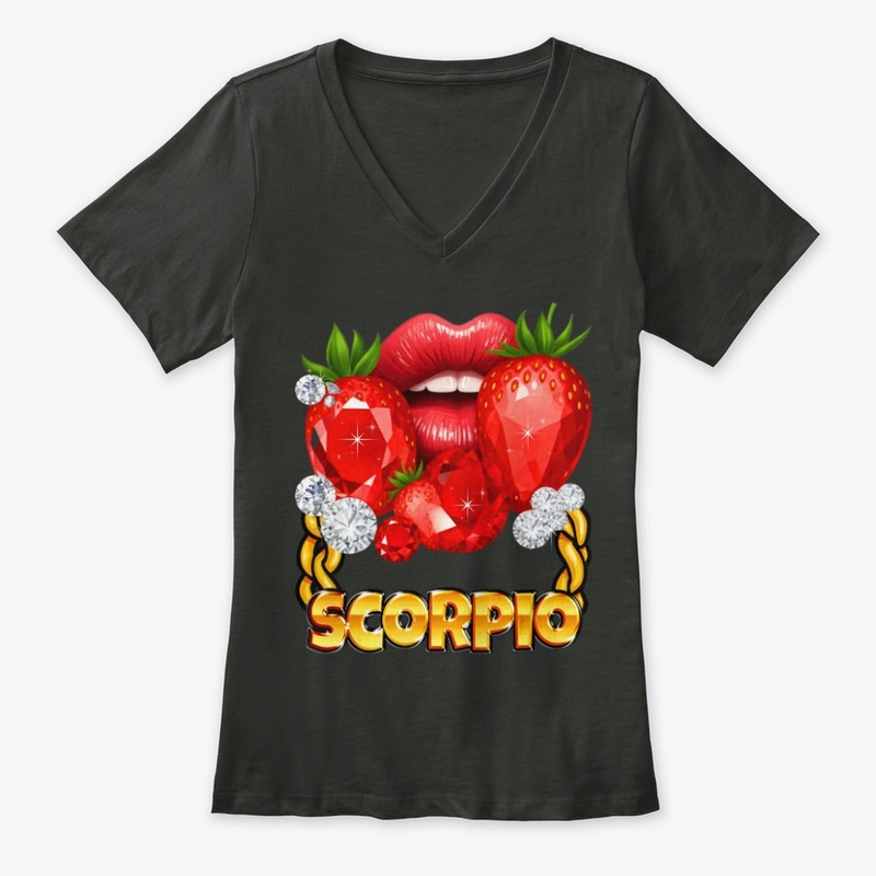 Scorpio Gold Chain Red Lips