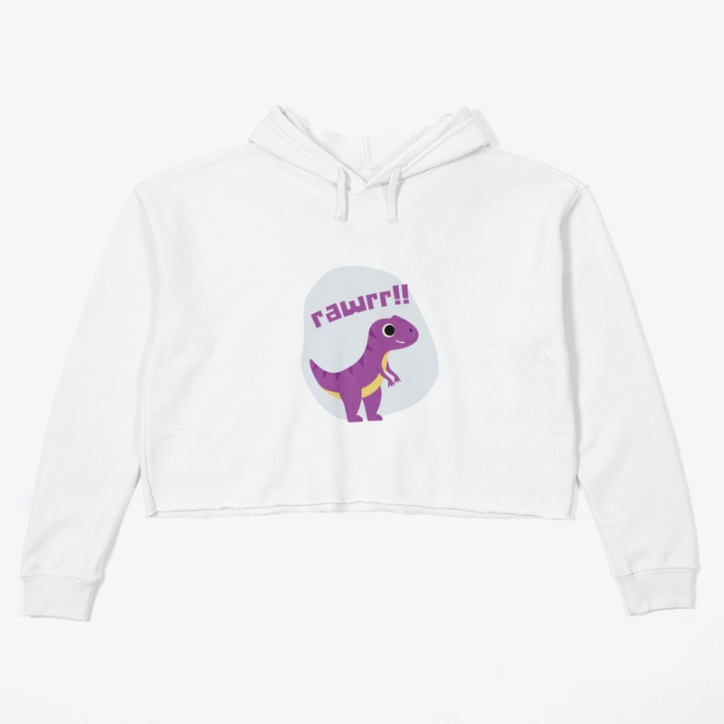 Cute dinosour crop hoodie