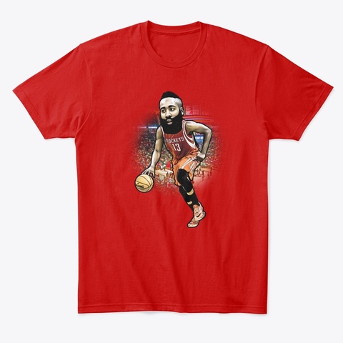 Harden: Big Headz On Red Classic Red T-Shirt Front