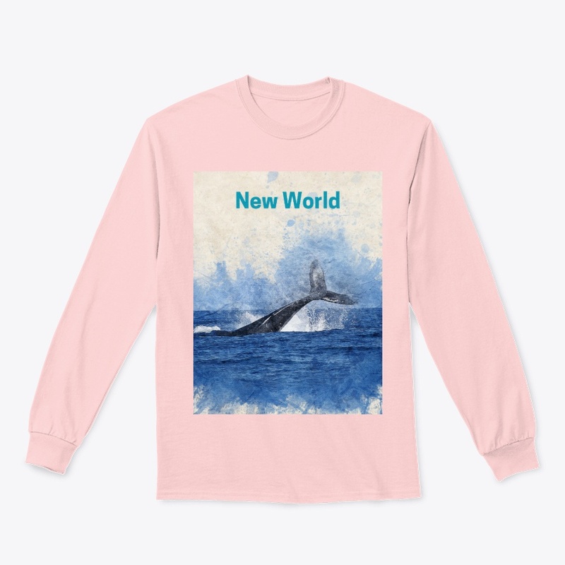 Sea Water Color Long Sleeve Tee