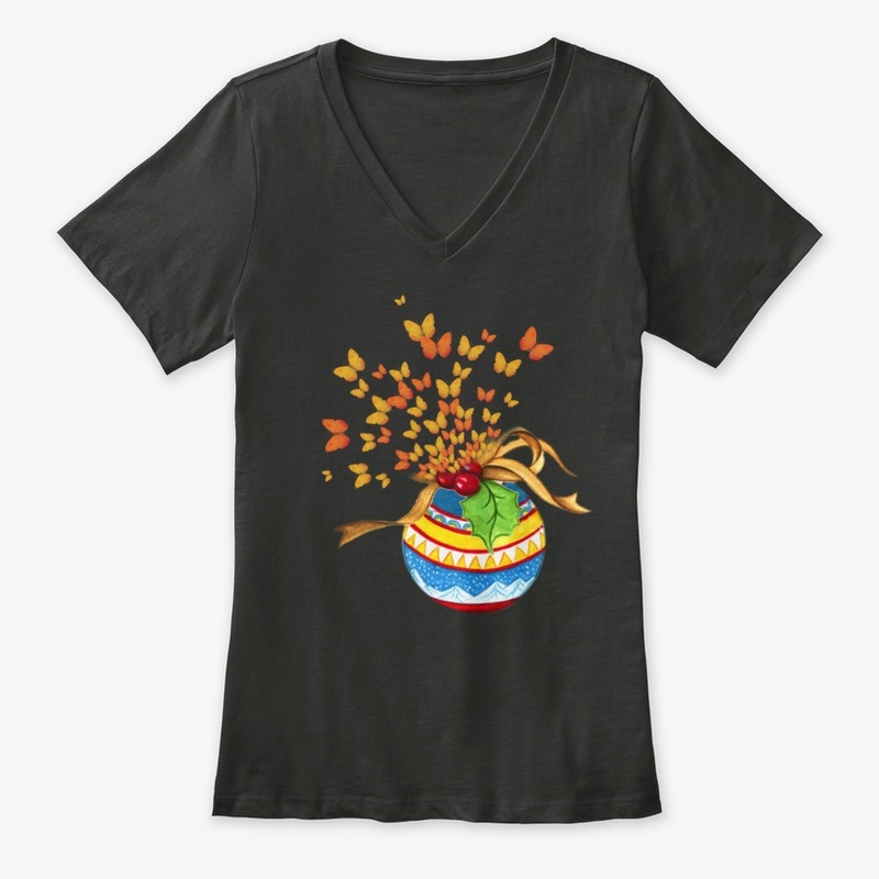 Butterfly Christmas Ball Tee