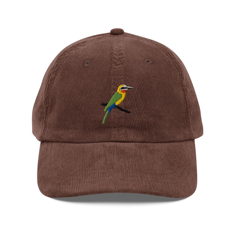 Bee Eater Embroidered Corduroy Hat