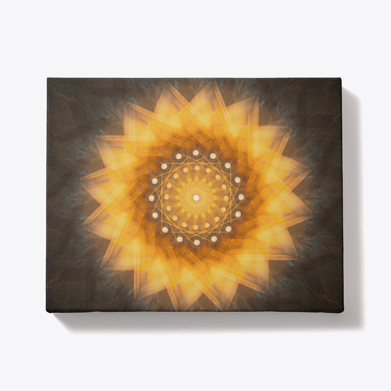 Geometric Sunflower Mandala Art