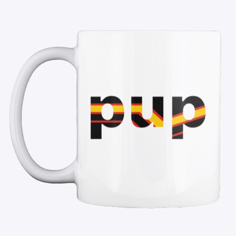 pup in Rubber Pride Flag