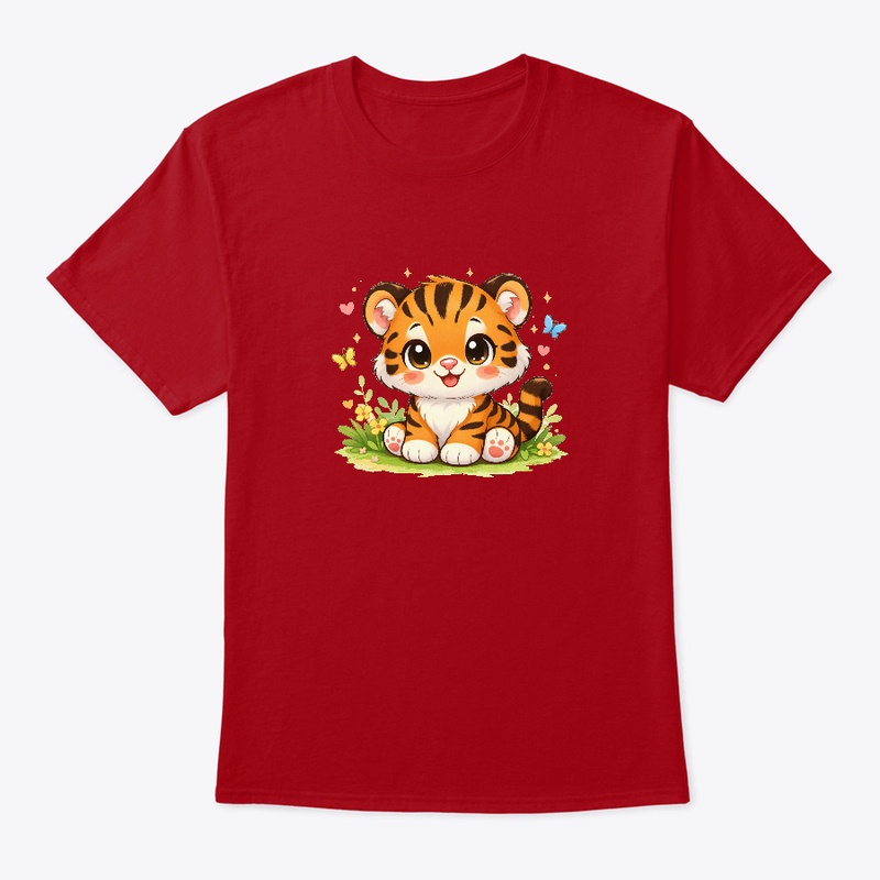 Adorable Tiger Cub Kids T-Shirt Design