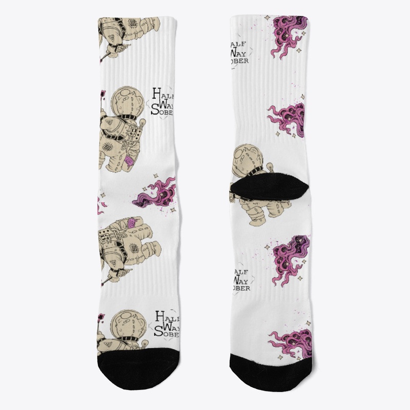 Half Way Sober Painting Space Socks