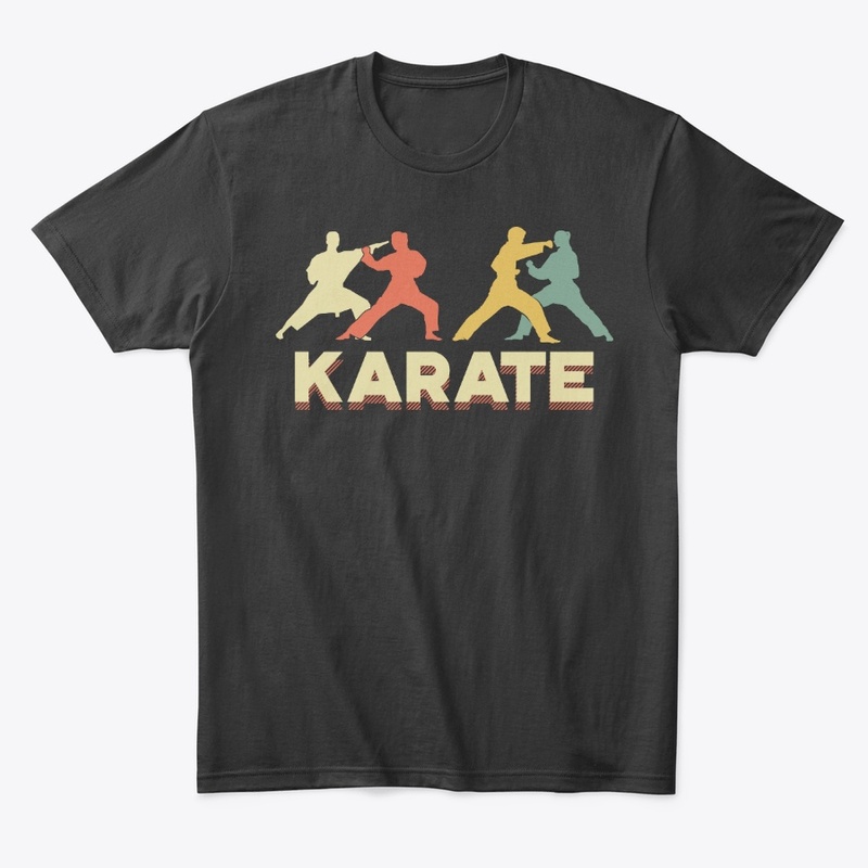 Retro Silhouette Vintage Karate Lover