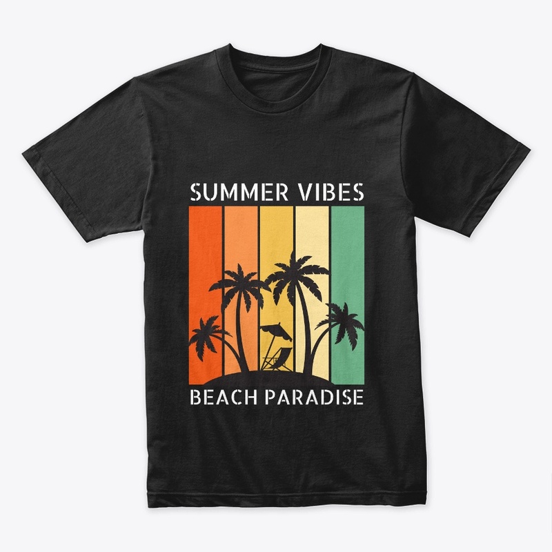 Colorful Retro Summer Beach